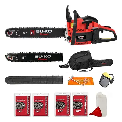 BU-KO 65cc Petrol Chainsaw 3.89HP 20" Bar with Chains