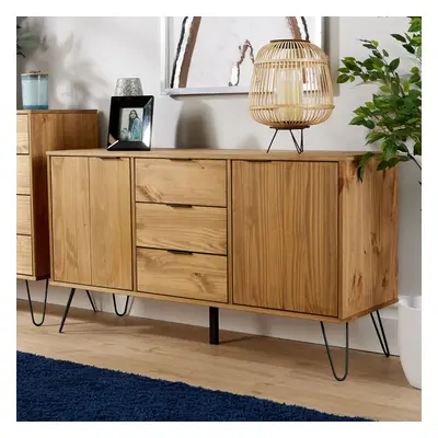 Home Source Acadia Industrial Wooden Sideboard Cabinet Storage Unit