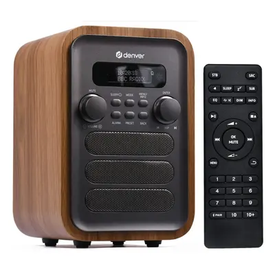 Denver DAB-48 Bluetooth DAB Radio With Remote Control - DAB/DAB+ Digital Radio Mains Powered ? D