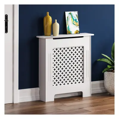 (Small) Oxford Radiator Cover White Grill Cabinet Guard