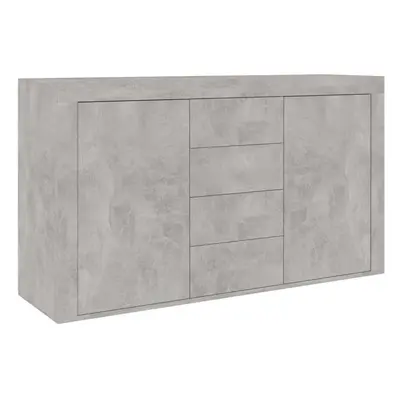 vidaXL Sideboard Concrete Grey Engineered Wood Storage Cabinet Home Furniture