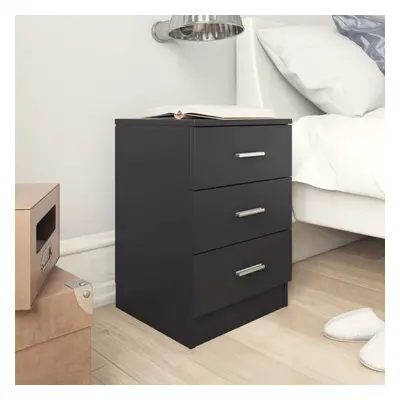 Bedside Cabinets pcs Black 38x35x56 cm Chipboard