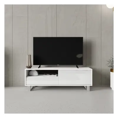 TV Unit 120cm Creative Furniture - White Gloss Doors