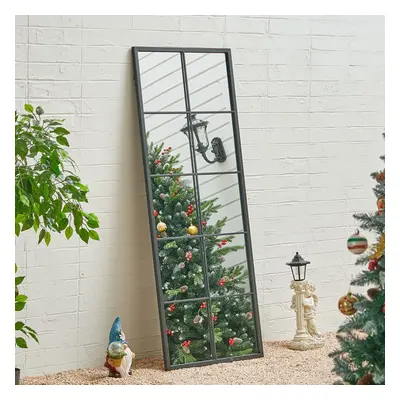 Contemporary Black Window Full Length Leaner Wall Mirror