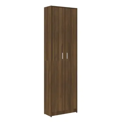 vidaXL Hallway Wardrobe Brown Oak Engineered Wood Armoire Storage Cabinet