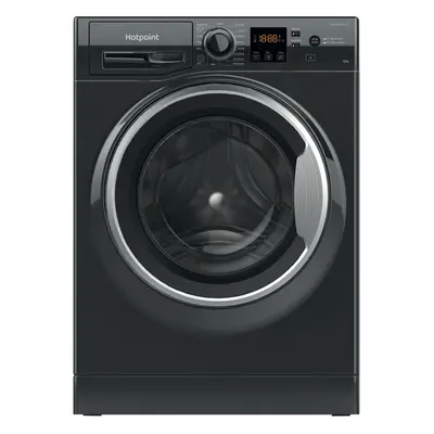 Hotpoint Anti-Stain NSWM BS UK 10kg Washing Machine with rpm - Black - A Rated