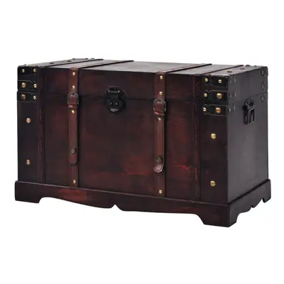 vidaXL Vintage Treasure Chest Wood Brown Storage Cabinet Box Trunk Treasure