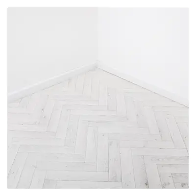 (2m, 2m) White Oak Parquet Stylish Lino Vinyl Roll Flooring