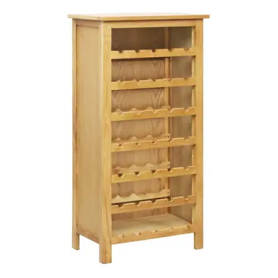 vidaXL Solid Oak Wood Wine Cabinet Home Bottle Storage Organiser Holder Rack