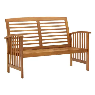 vidaXL Solid Acacia Wood Garden Bench 119cm Wooden Outdoor Patio Seating Bench