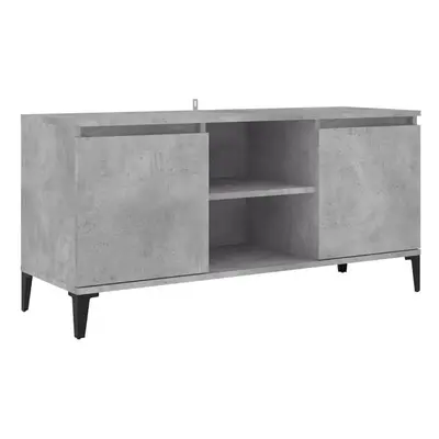 vidaXL TV Cabinet with Metal Legs Concrete Grey Bedroom TV Stand Hifi Cabinet