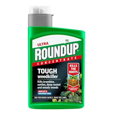 Roundup Tough Weedkiller, Concenrate, Makes up to Litres, Litre