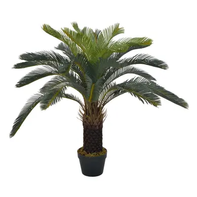 vidaXL Artificial Plant Cycas Palm with Pot Green 90cm Realistic Greenery