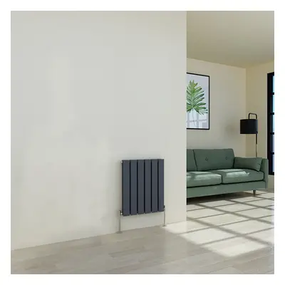 (600 x 410mm Double, Anthracite) Flat Panel Designer Radiator