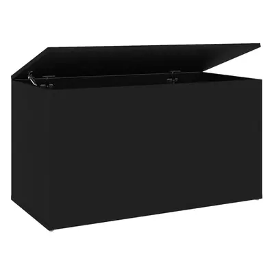 vidaXL Storage Chest Black Engineered Wood Cabinet Trunk Container Box Set