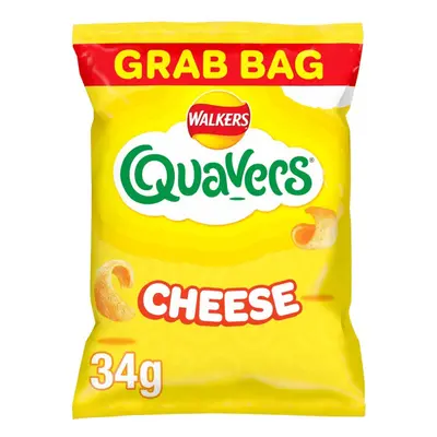 Walkers Quavers Cheese Snacks Crisps 34g (Pack of 30)