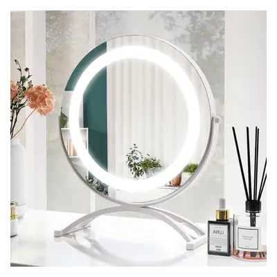 Makeup Vanity Mirror Color Dimmable LED Lighted Round Mirror with Smart Touch