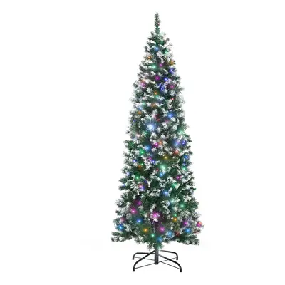 HOMCOM 6FTPrelit Artificial Xmas Tree Holiday DÃ©cor w/ Colourful LED Light