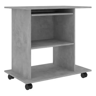 vidaXL Computer Desk Concrete Grey Engineered Wood Laptop Table Workstation