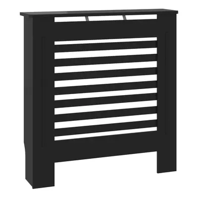 vidaXL MDF Radiator Cover Black Heating Cabinet Heater Shelf Grill Furniture