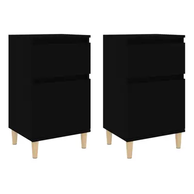 (black, pcs) vidaXL Bedside Cabinets Bedside Table Nightstand Table Side Table End Table