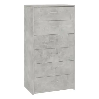 vidaXL Sideboard with Drawers Concrete Grey Engineered Wood Storage Cabinet