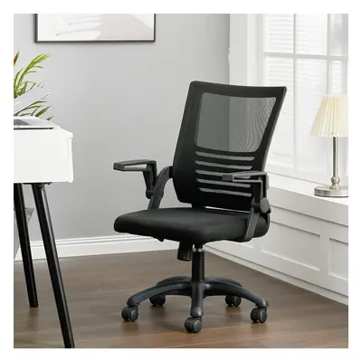 (Black) Office Desk Mesh Swivel Chair Computer Ergonomic Chair