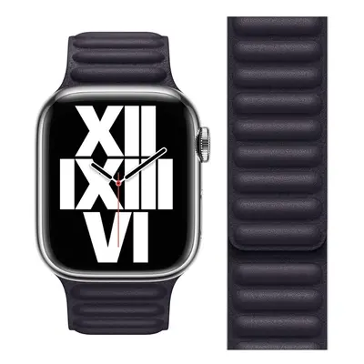 (Ink) Apple Leather Link 45mm Watch Strap S/M