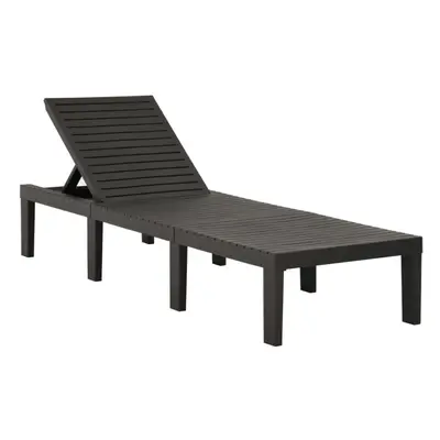 Sun Lounger Plastic Anthracite