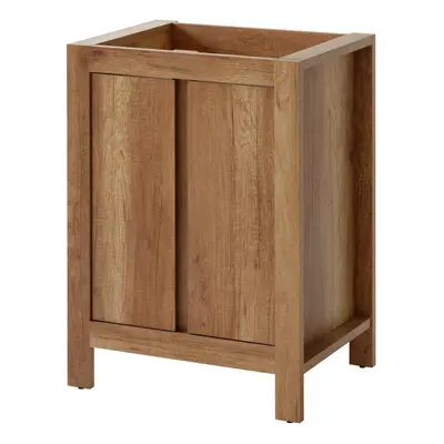 Vanity Unit Bathroom Freestanding Sink Cabinet Oak Effect Classic