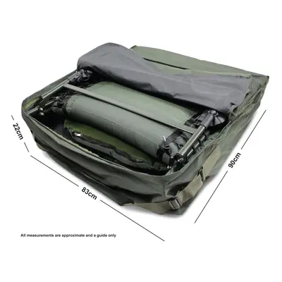 Abode Deluxe Padded 600D Oxford Carp Fishing Camping Bed Bedchair Carry Bag W83 x H90 x D22cm