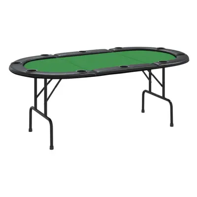 (green) vidaXL 10-Player Folding Poker Table 206x106x75 cm Game Poker Table Blue/Green