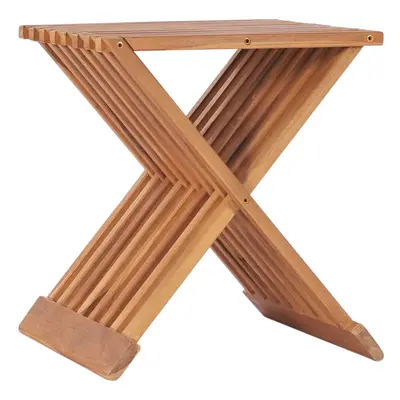 Folding Stool 40x32x45 cm Solid Teak Wood