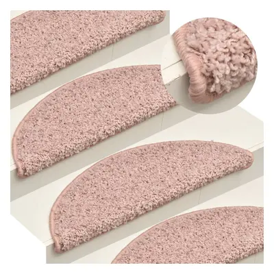 vidaXL 15x Carpet Stair Treads Light Pink Home Decor Stair Step Rug Protection