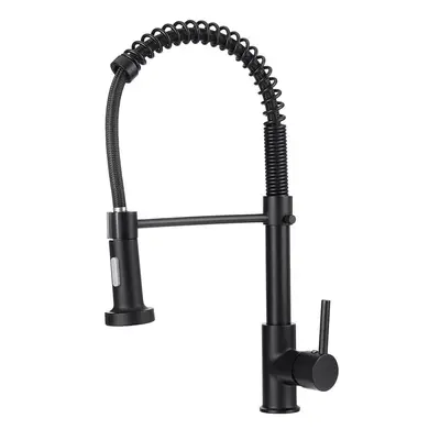 (Black) Kitchen Mixer Tap Rotatable Hot And Cold Water Multifunctional Sink Spring Faucet with P