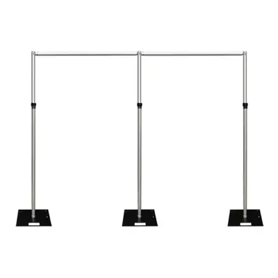 (3 Base Plates (3x6 Metres)) Photo Backdrop Stand Adjustable Pipe & Drape Background Support Sys