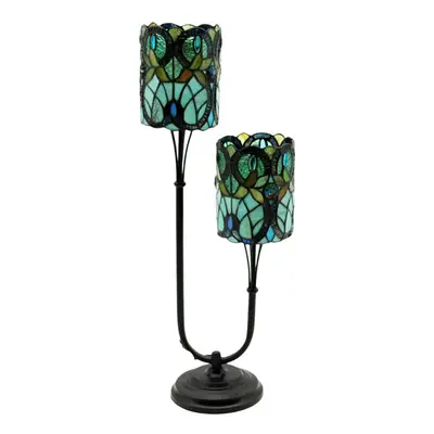 Twin Stem Tiffany Lamp - 72cm