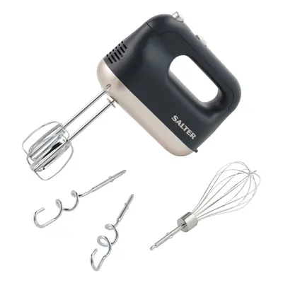 Salter EK5512BGRY Marino Hand Mixer â 250W Electric Whisk, Speed, Stainless Steel Attachments,