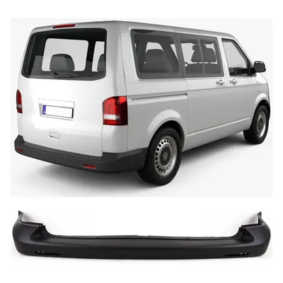 VW Transporter T5 & T5.1 Rear Bumper Mat Black Textured W/O Parking Sensor Holes