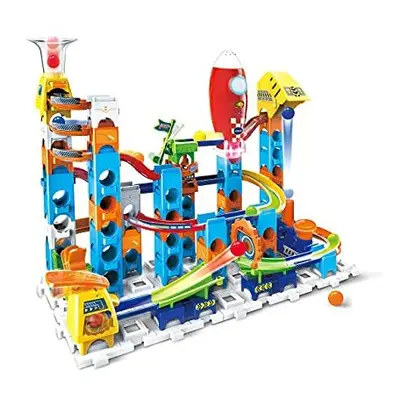 Marble Rush Launch Pad, Construction Toys for Kids with Marbles and Building Pieces, Electronic 