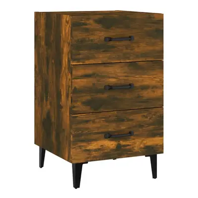 (smoked oak) vidaXL Bedside Cabinet Engineered Wood Nightstand Side Table Multi Colours