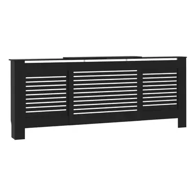 vidaXL MDF Radiator Cover Black Heater Shelf Heating Cabinet Indoor Furniture