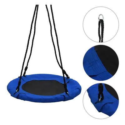 vidaXL Swing 60cm Blue Nest Rope Swing Spider Web Net Outdoor Garden Seat