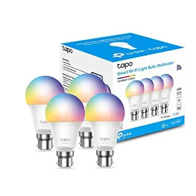 TP-Link Tapo Smart Bulb, Smart Wi-Fi LED Light, B22, 8.7W, Energy saving, Works with Amazon Alex