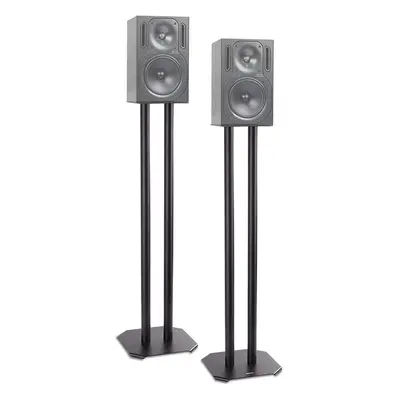 Duronic Speaker Stand (pair) SPS1022-80 | LARGE 80cm | Set of Steel Base Supports for Stereo Lou