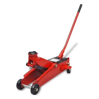 Low-Profile Hydraulic Floor Jack Ton Red Car Trunk Lifting Wind Up Garage