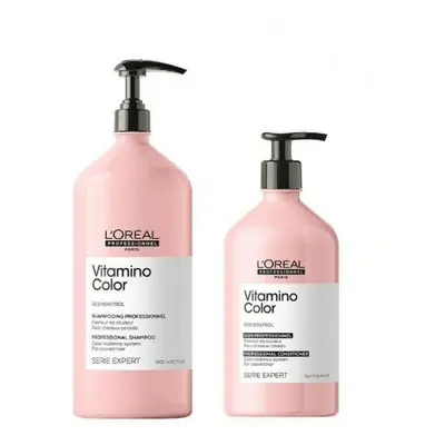 L'Oreal Vitamino Shampoo 1500ml & Conditioner 750ml Duo With Pumps