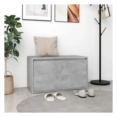 vidaXL Hall Bench Concrete Grey Chipboard Home Hallway Entryway Storage Bench