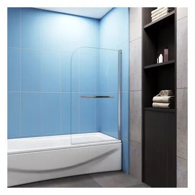 Aica 800x1400mm 180% Pivot Shower Bath Screen Overbath Door Panel