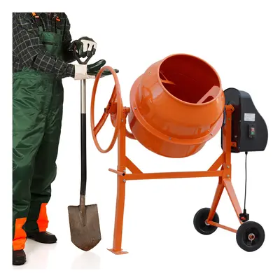 Mobile Electric Cement Mixer 120L 220V 450W Powerful Concrete Mortar Mixing Tool